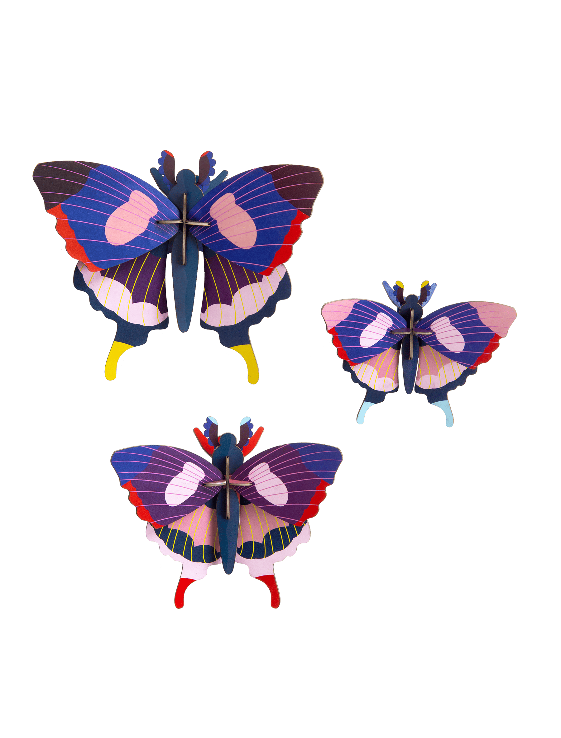 Studio ROOF 'Big insects - Swallowtail Butterflies, set of 3'