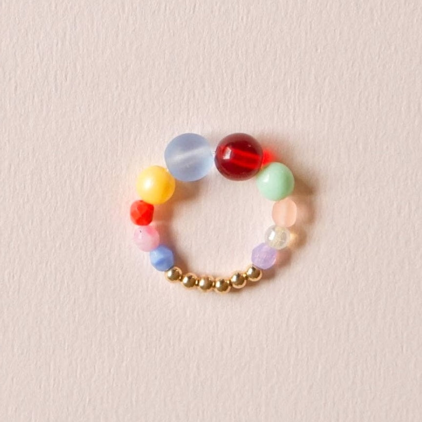 SanSan Ring BOULE 'mint - berry -pale blue - yellow'