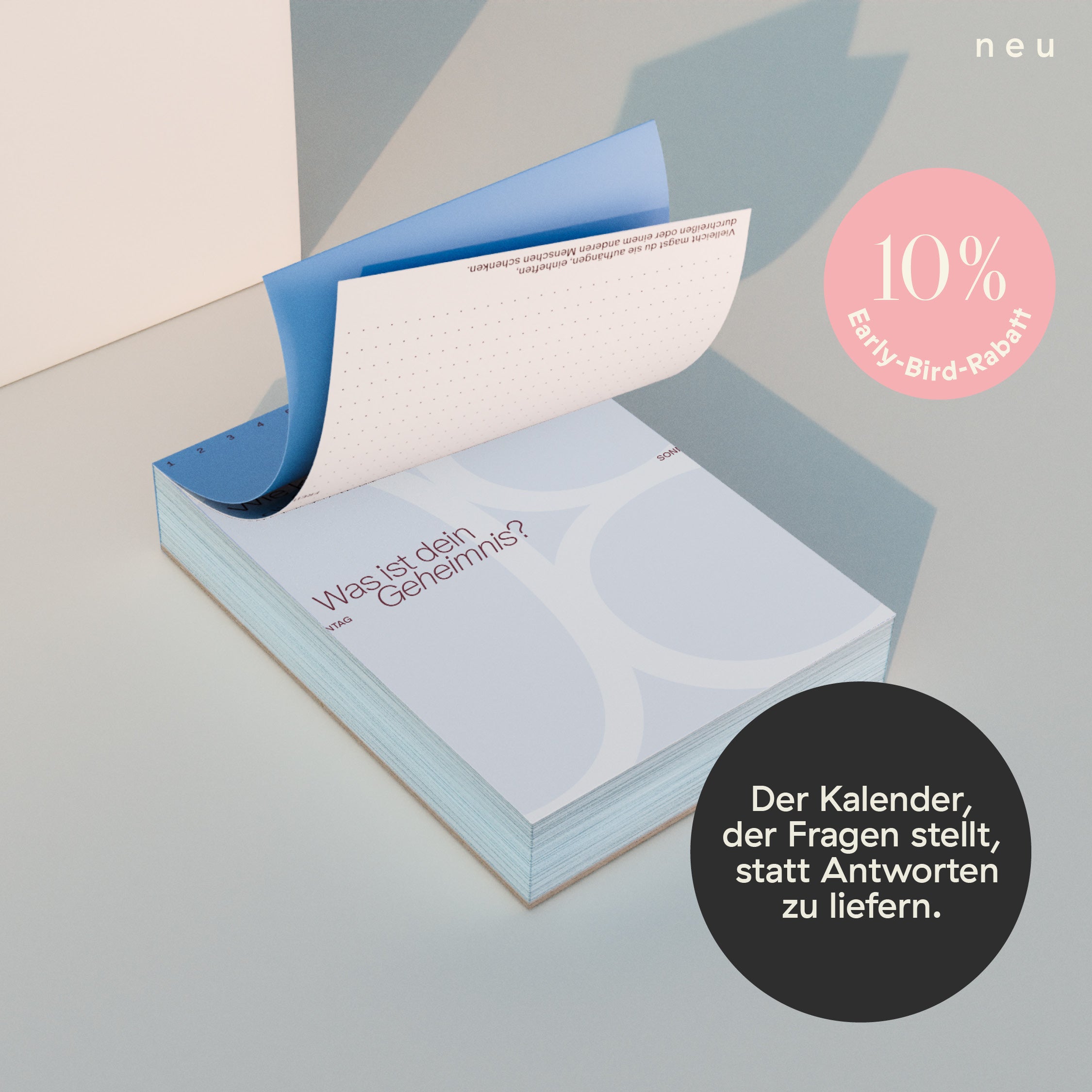 Abreisskalender »Create Space in 2026.« For you, for others, for what matters.