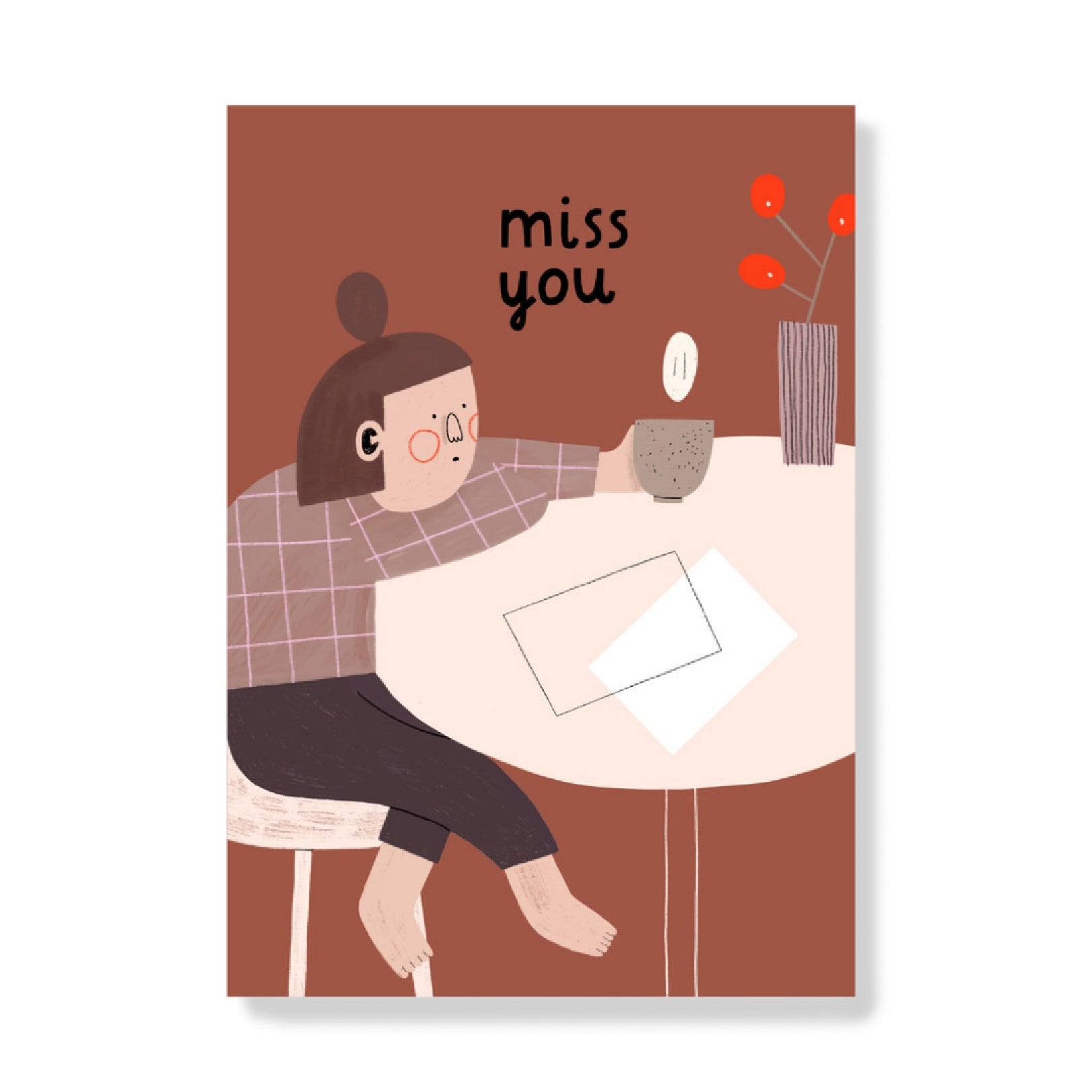 Postkarte 'miss you' Anna Katharina Jansen