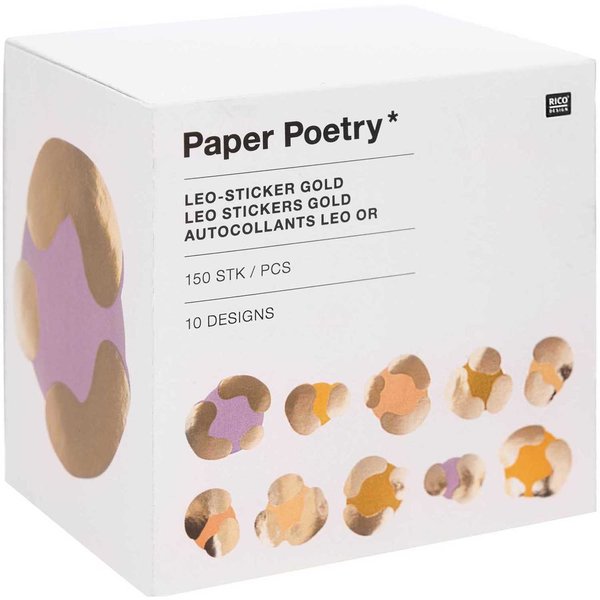 PAPER POETRY Sticker 'Acid leo gold'
