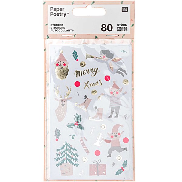 PAPER POETRY Sticker 'Jolly/Pastell/Christmas'