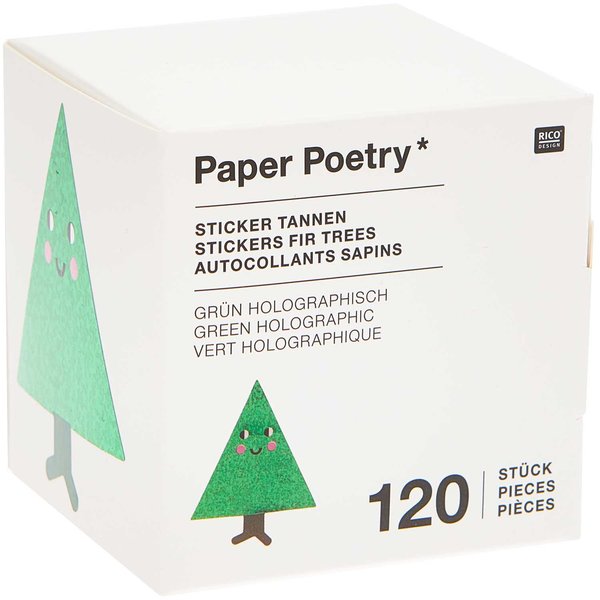 PAPER POETRY Sticker auf Rolle 'Tannen'