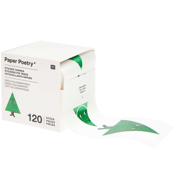PAPER POETRY Sticker auf Rolle 'Tannen'