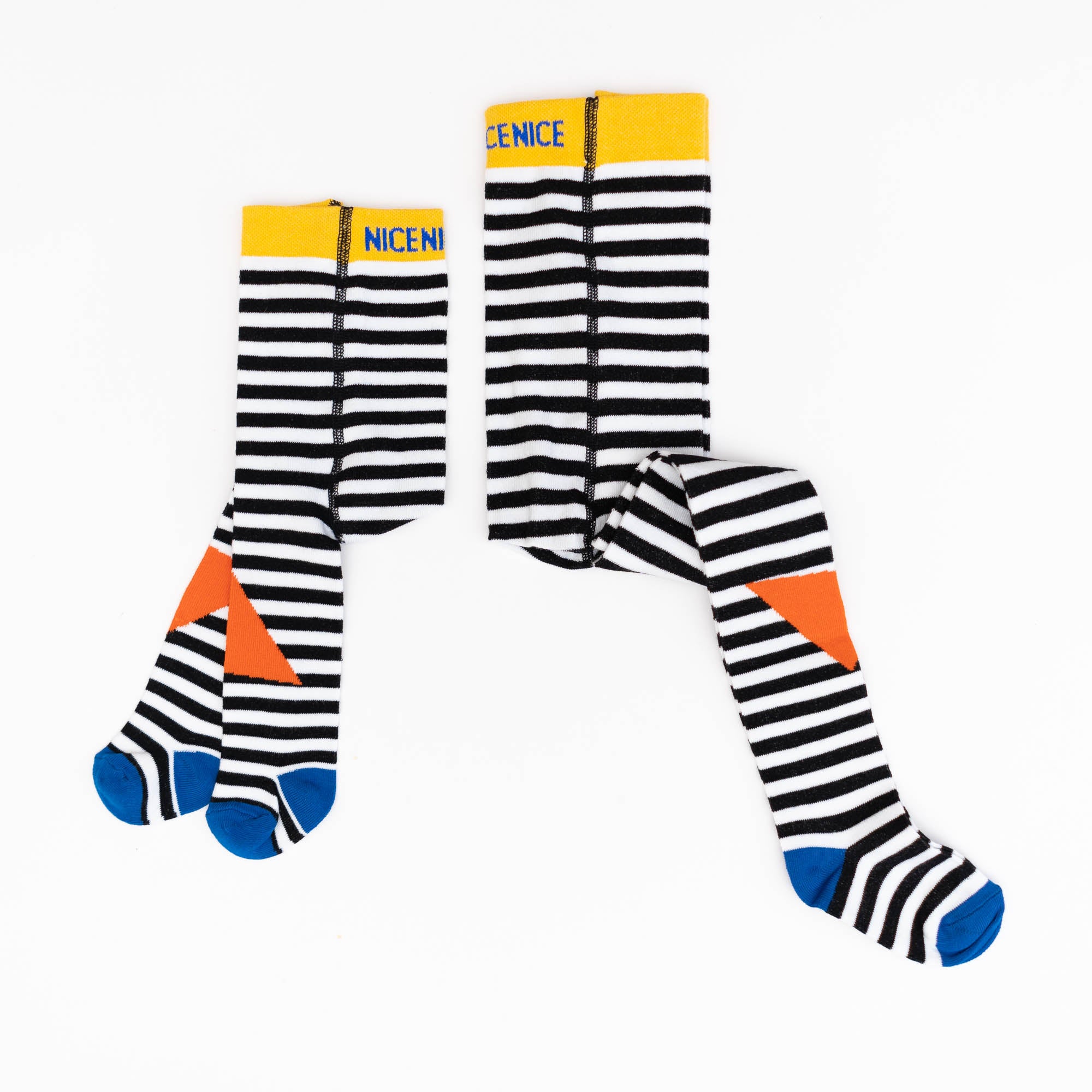 Babystrumpfhose 'BLOCK STRIPES RED BLUE YELLOW' Nicenicenice