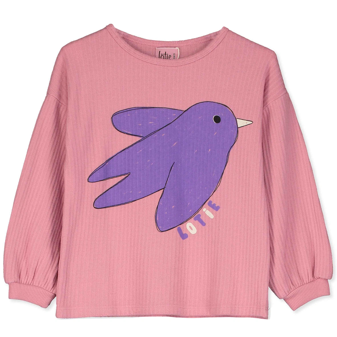 Lötiekids BIRD TEXTURED ROSE TSHIRT