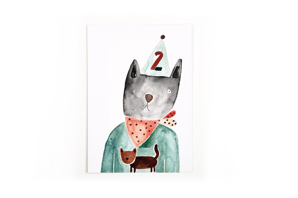 Postkarte '2' Gretas Schwester