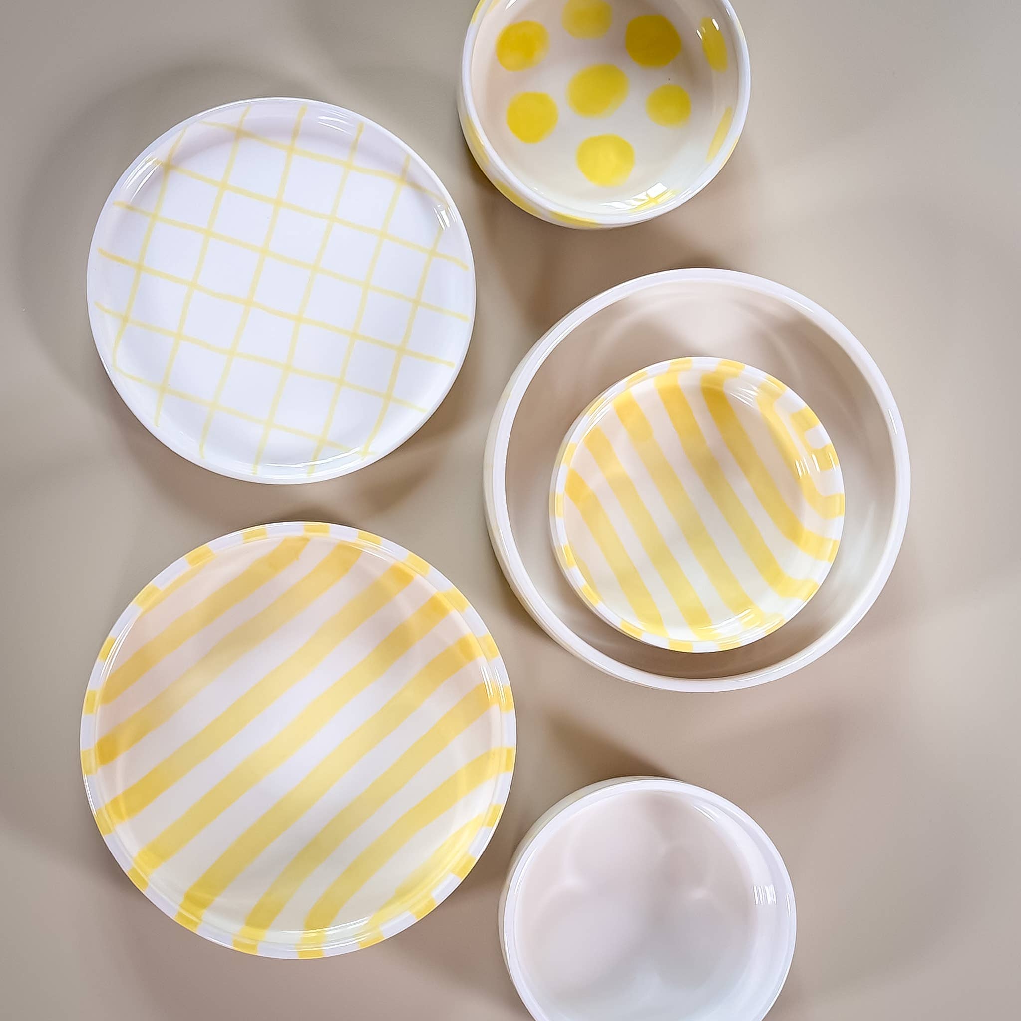 Schale gross  Stripes - spiaggia yellow Magazin MInori