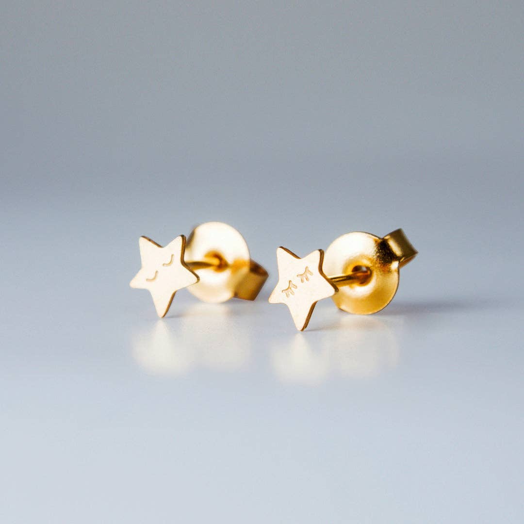 Adorabilli 'Ohrringe Stars vergoldet'