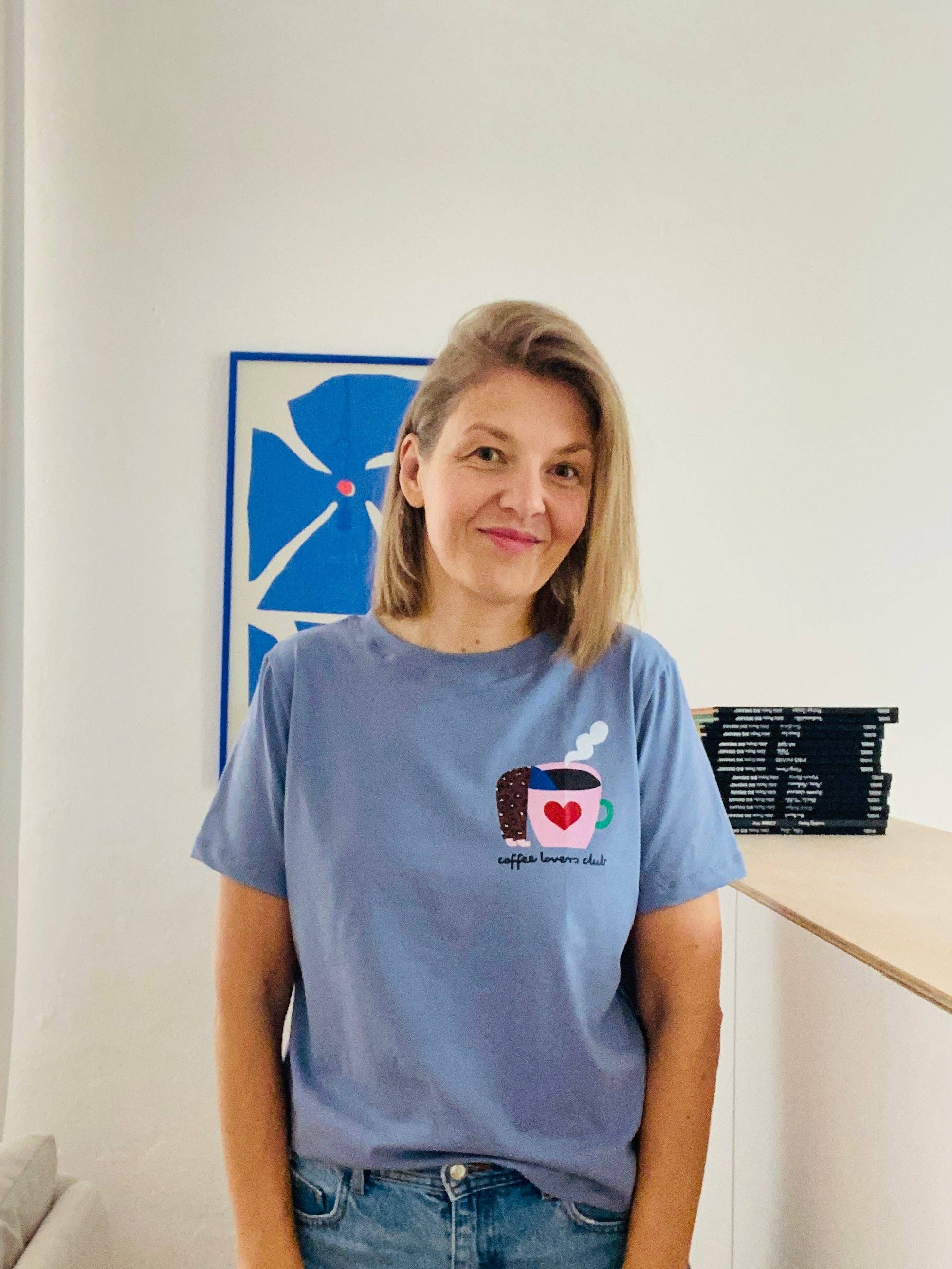 COFFEE LOVERS AUF BLAU -  T-SHIRT Don't grow up