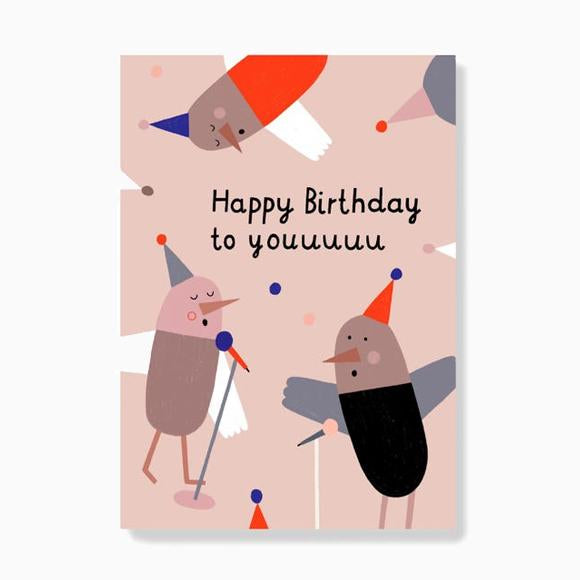 Postkarte 'Birthday Birds'
