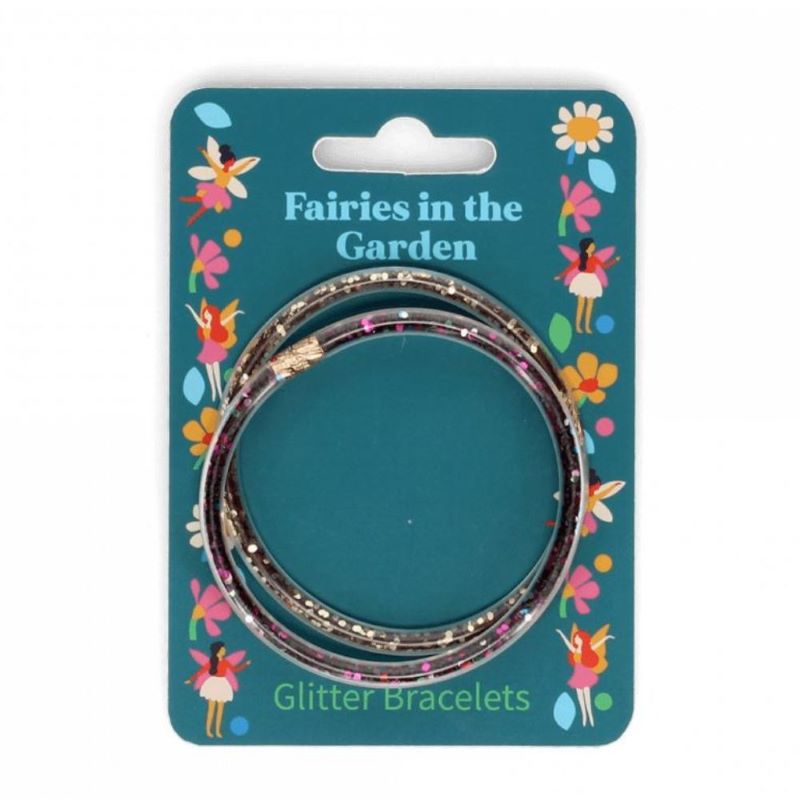 Set mit zwei Glitzerarmbändern 'Fairies in the Garden'