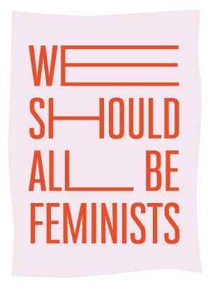 Postkarte mit Neondruck We all should be feminists