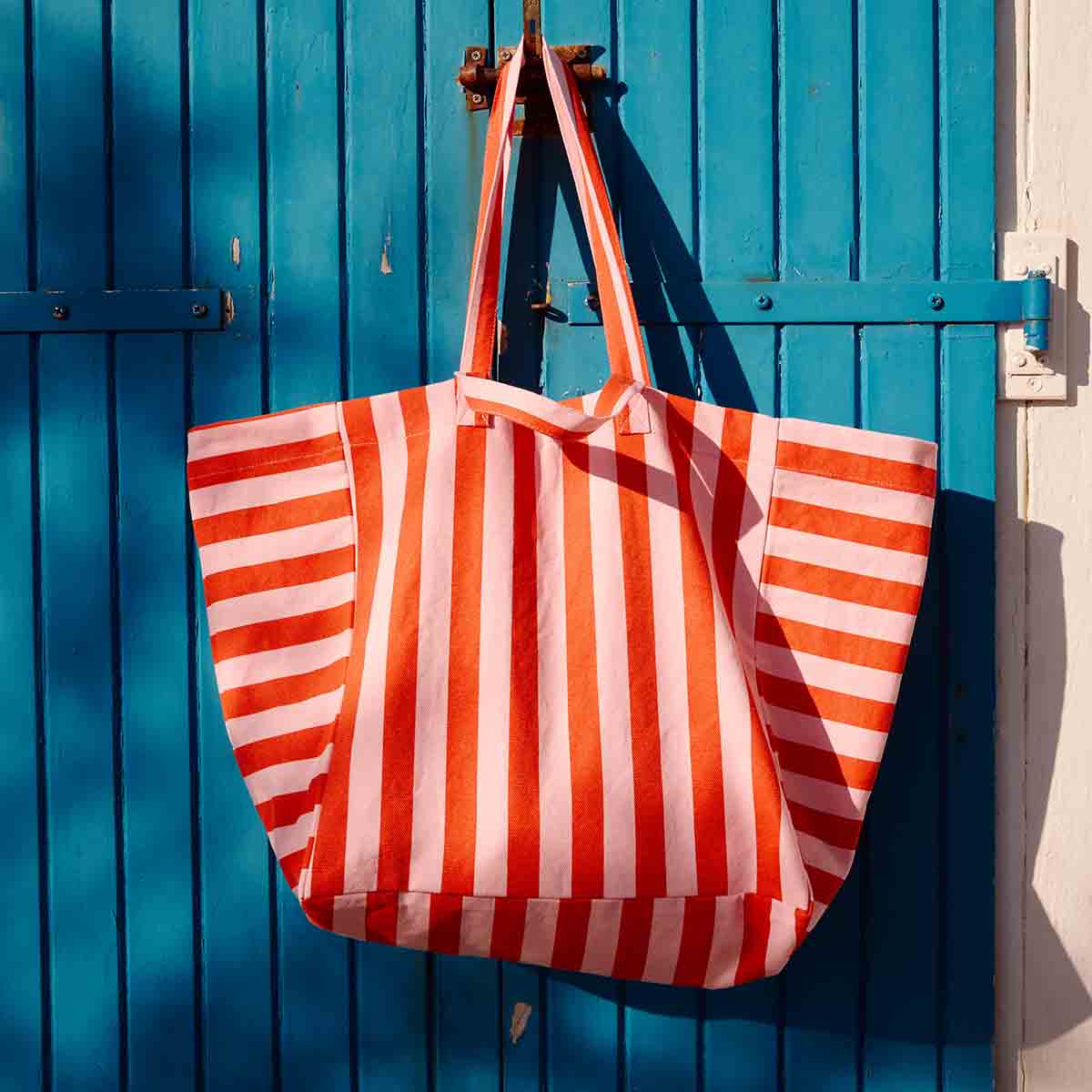 ELISA TASCHE STREIFEN TOMATE / CANDY PINK