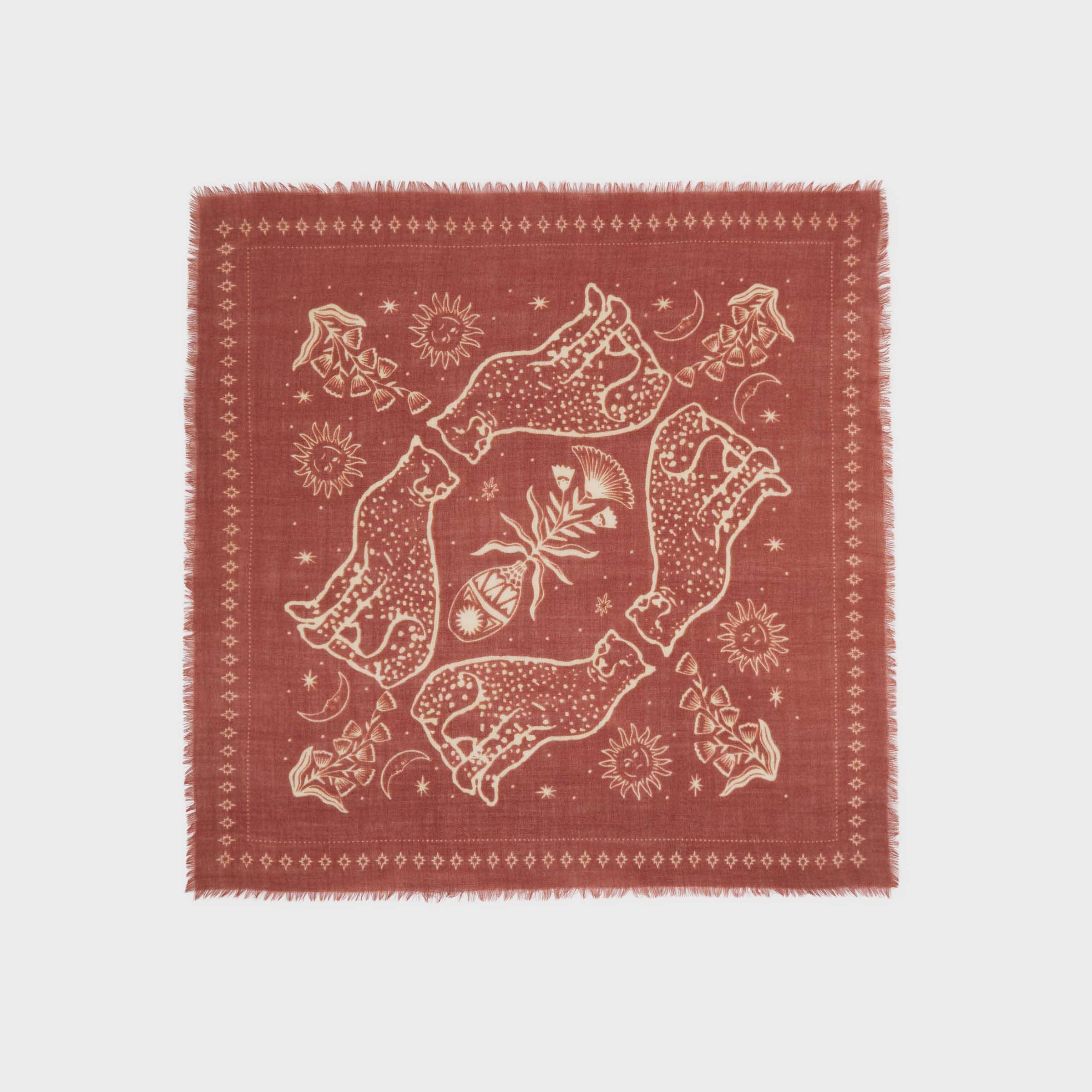 Kleines Halstuch aus 100% Wolle Sasha Terracotta Billybelt