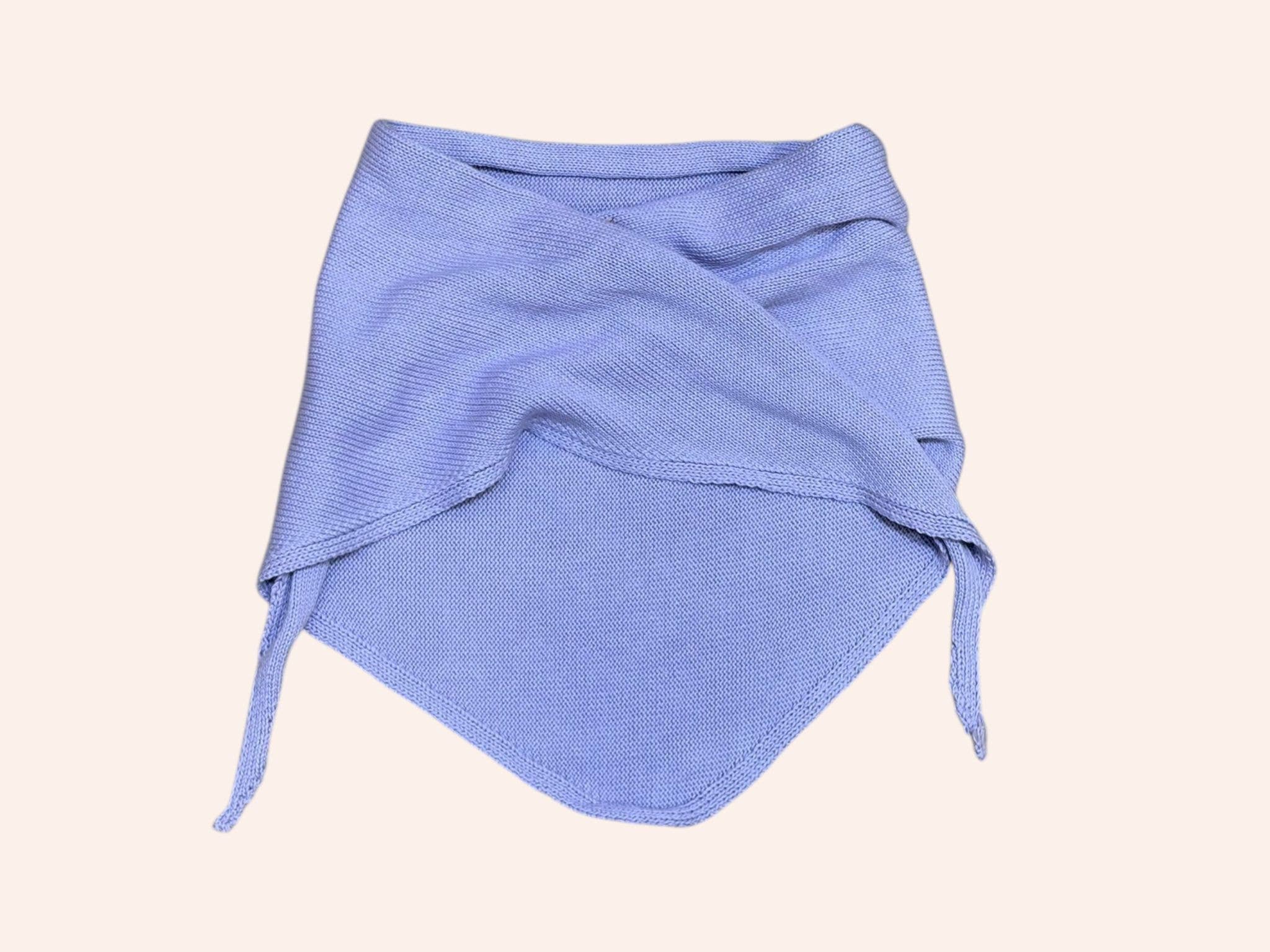 Einfarbiges Dreieckstuch aus 100 % Baumwollstrick