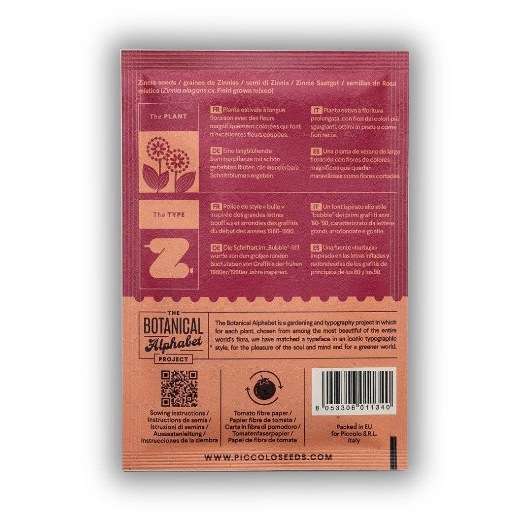 Z - Zinnie Piccolo Seeds