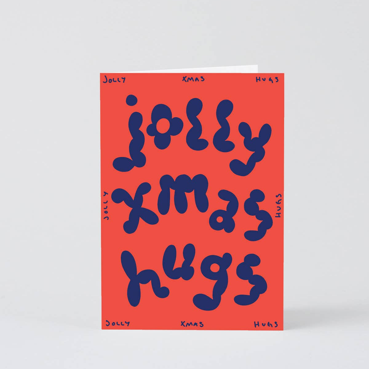 WRAP Geprägte Weihnachtsgrußkarte mit fröhlichen Weihnachtsumarmungen