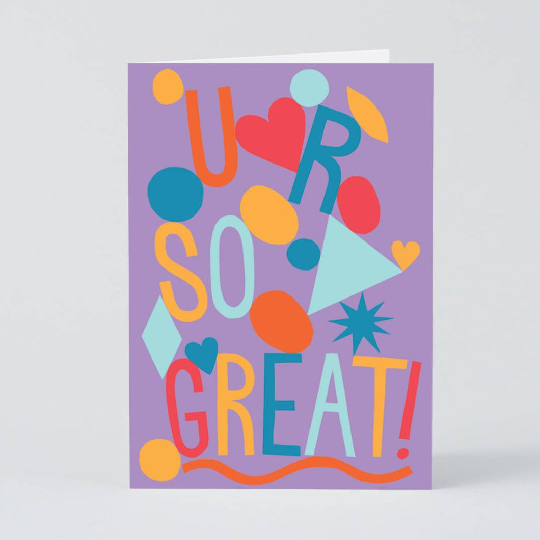 Grußkarte mit Prägung „Ur So Great“
