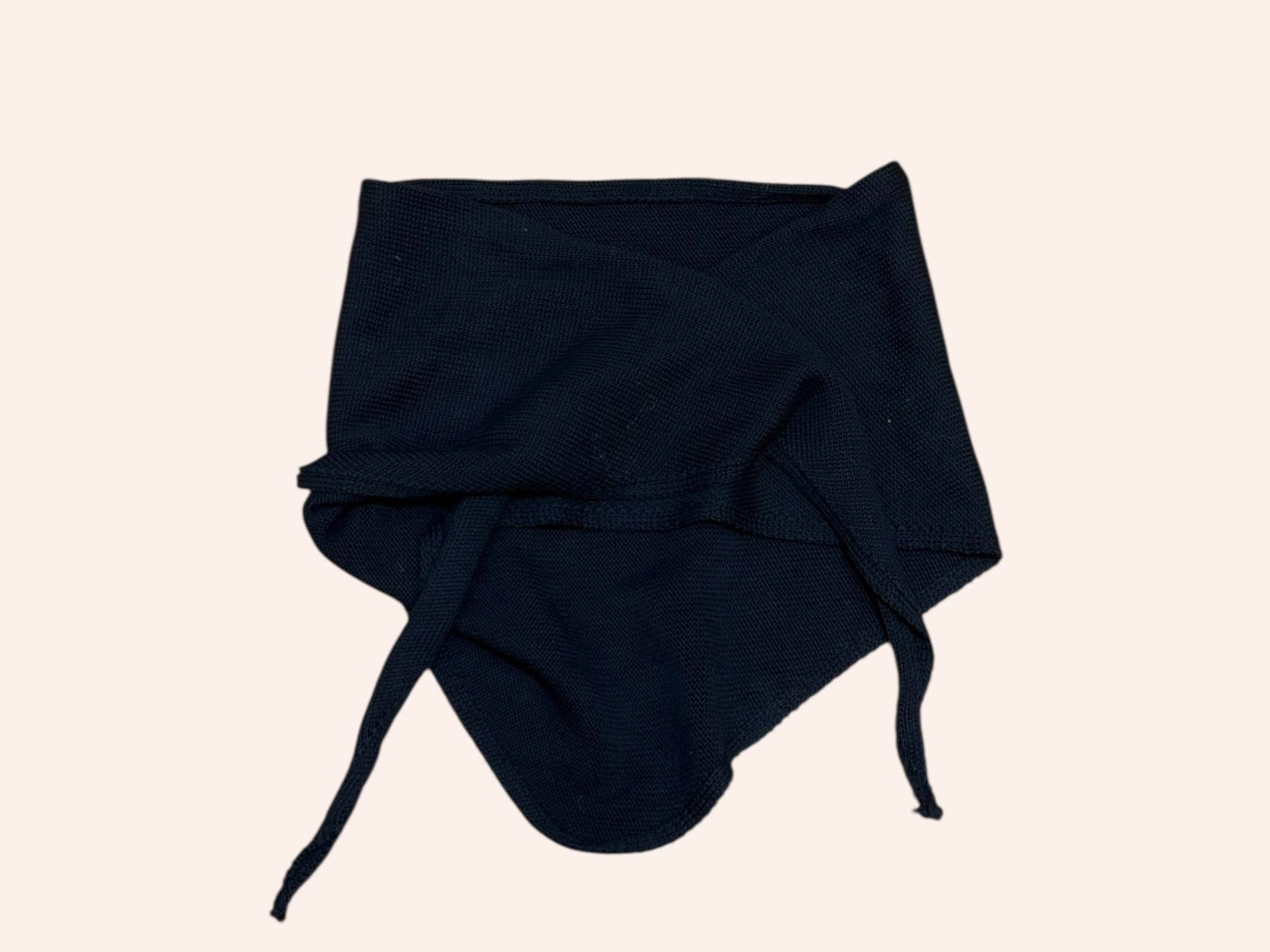 Einfarbiges Dreieckstuch aus 100 % Baumwollstrick