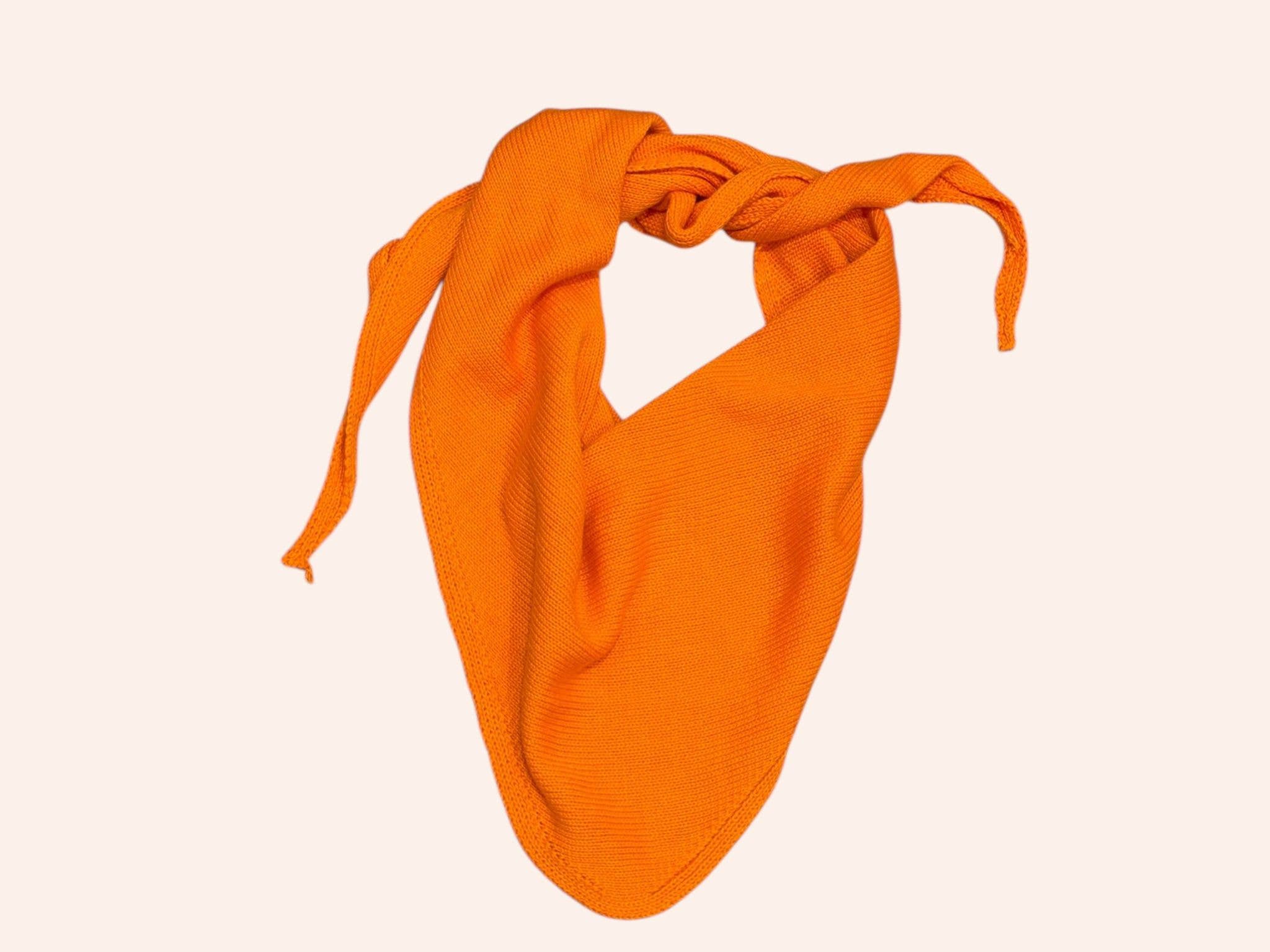 Einfarbiges Dreieckstuch aus 100 % Baumwollstrick