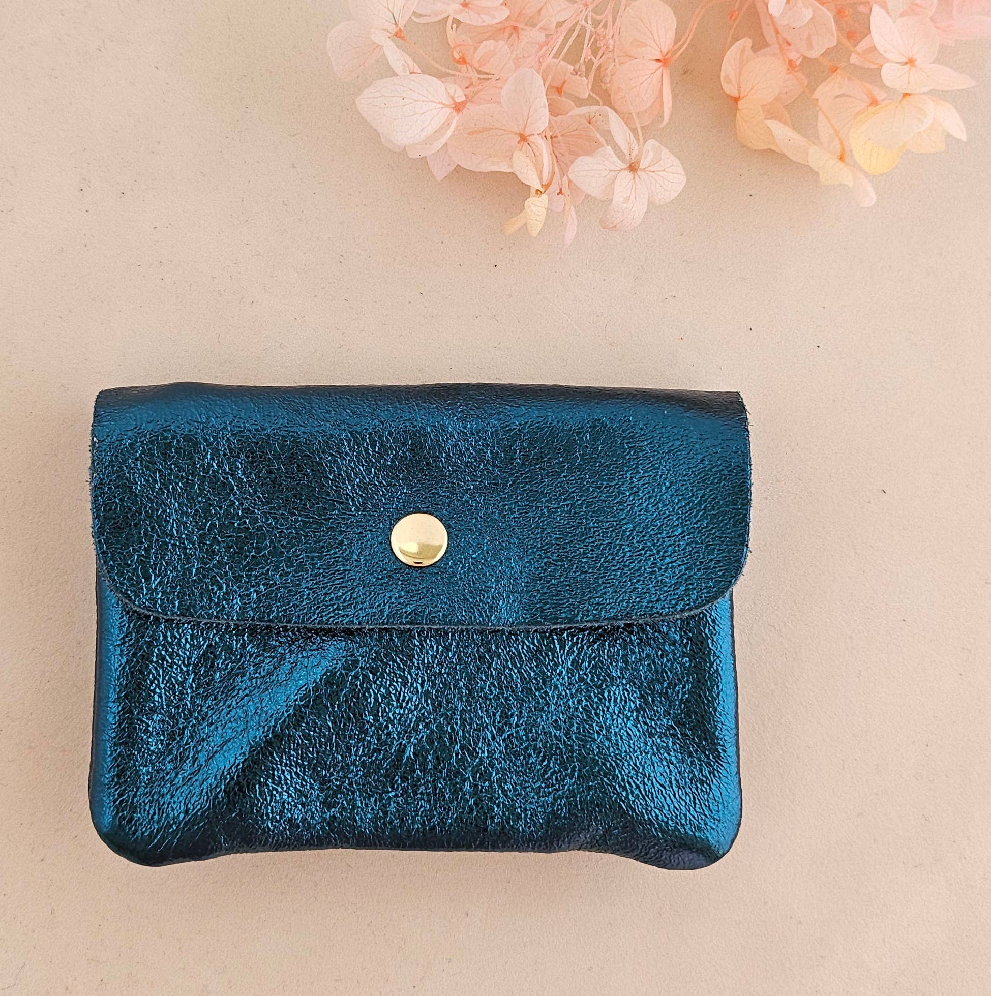 Geldbörse aus metallischem Leder (verschiedene Farben)