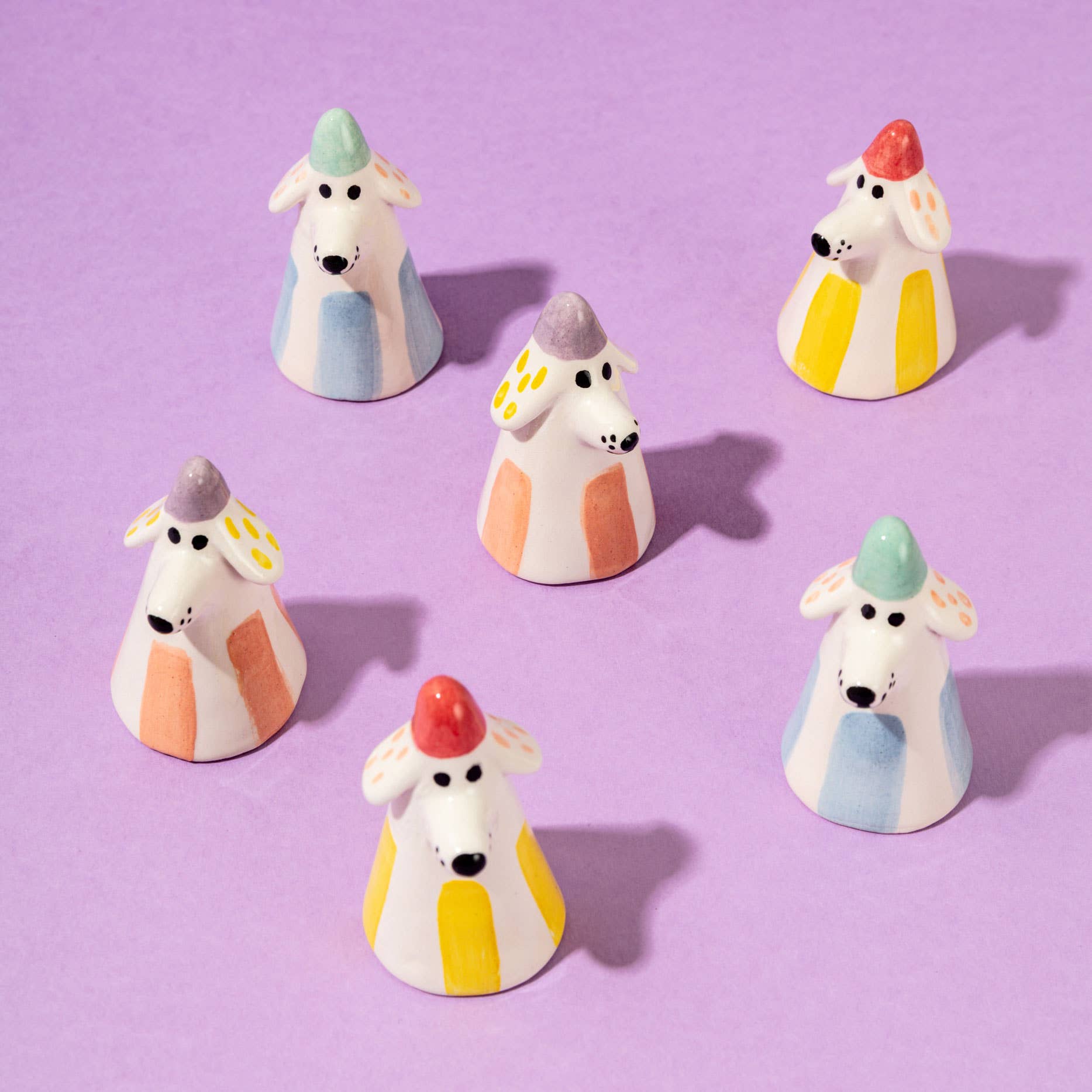 Ana Seixas Hund Orange / Kleine Schreibtischbegleiter Keramikstücke