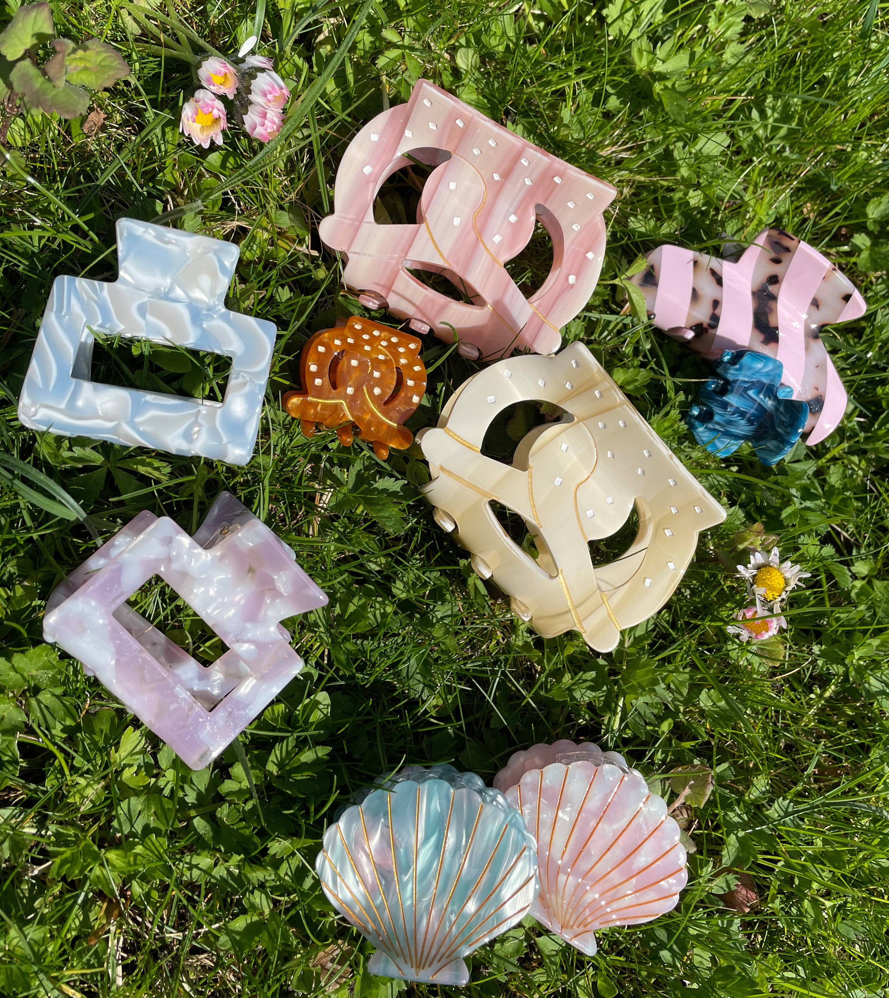 by Vivi. Haarklammer Quadrat Kunst