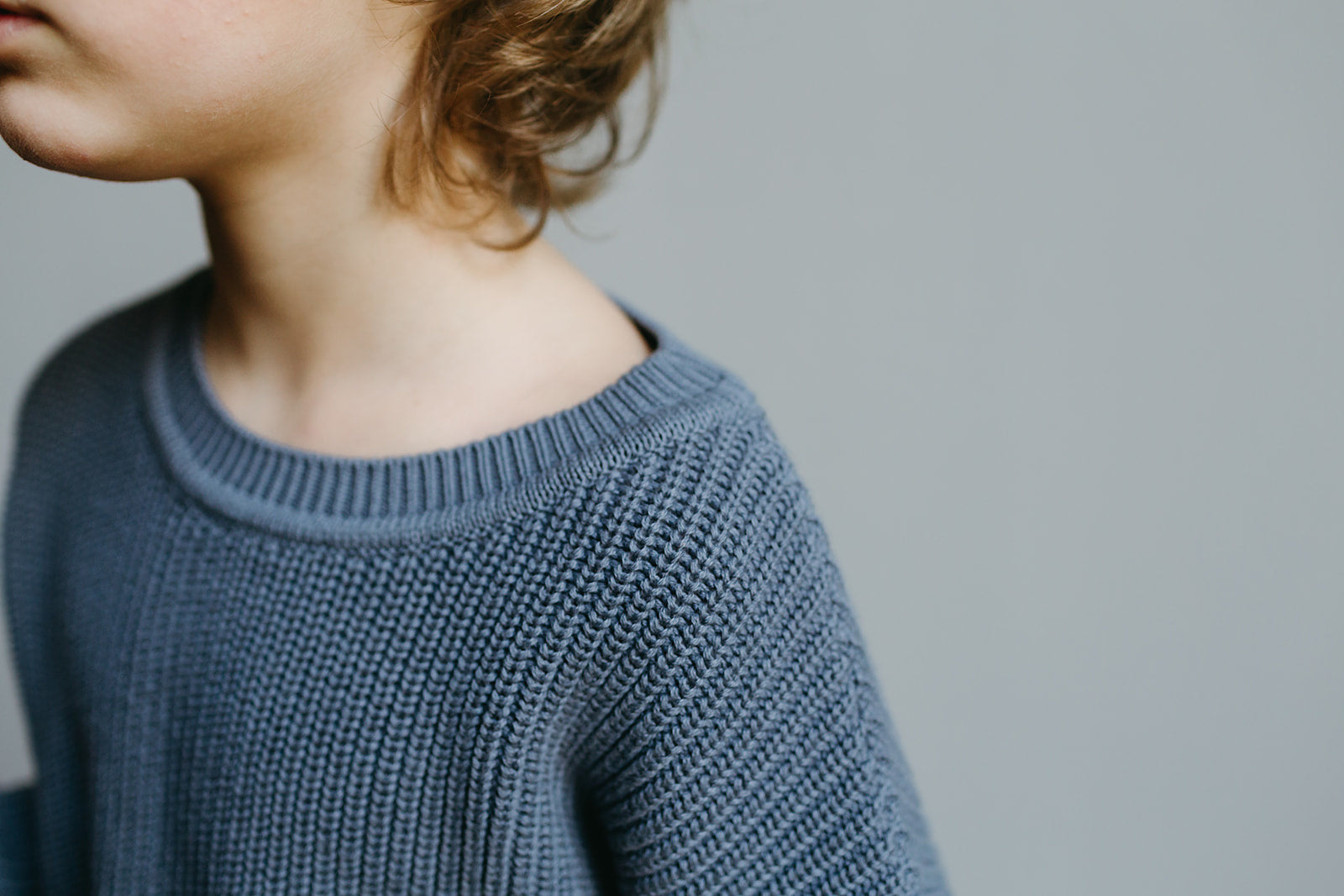 Strickpullover aus BioBaumwolle 'Indigo'