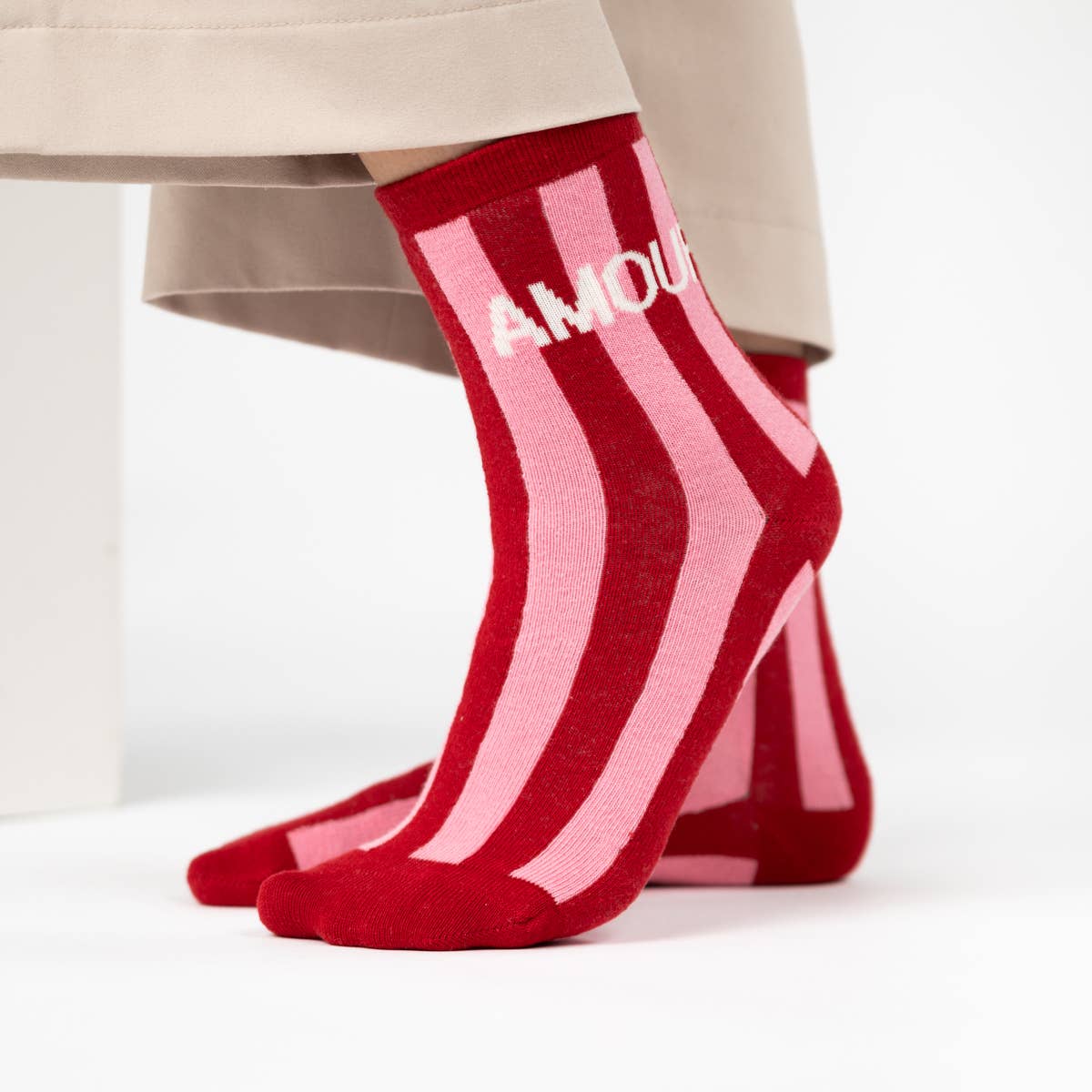 BILLYBELT - Gestreifte Socken - Liebe- Grösse 36-41