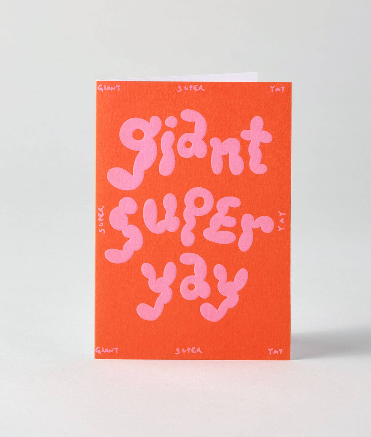 Grußkarte mit Prägung „Giant Super Yay“