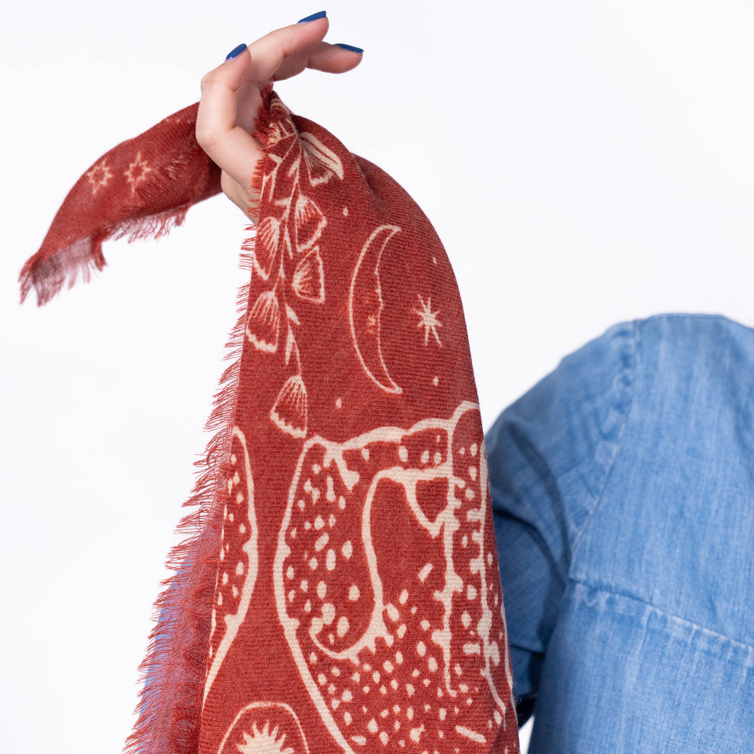 Kleines Halstuch aus 100% Wolle Sasha Terracotta Billybelt