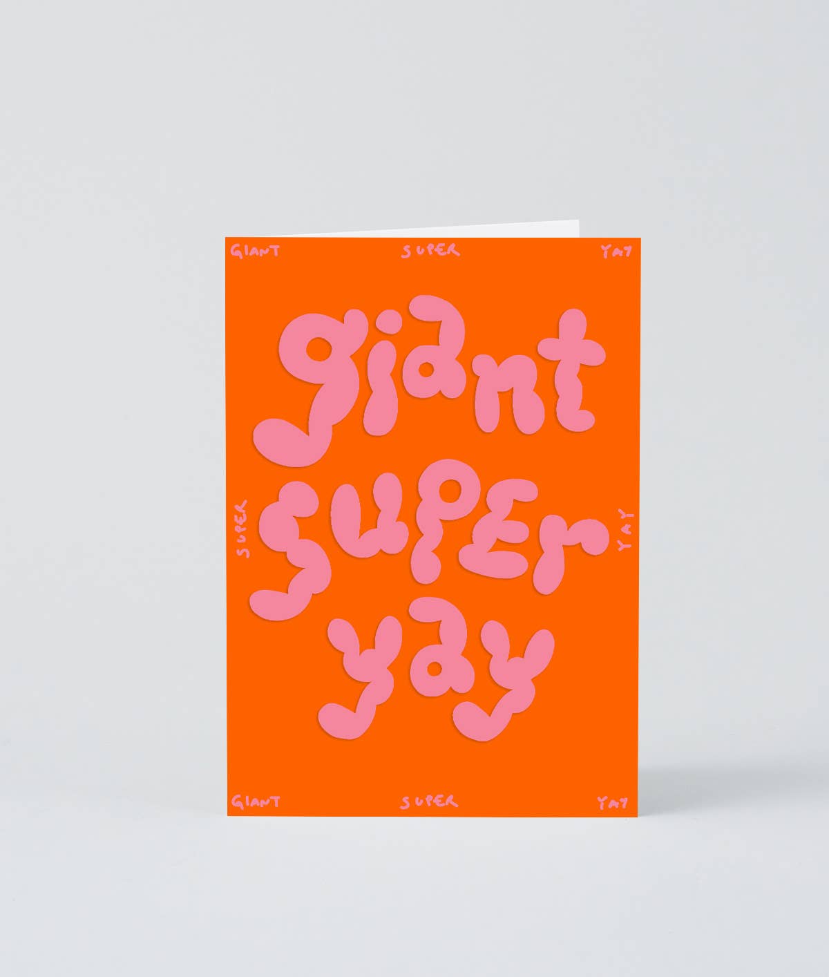 Grußkarte mit Prägung „Giant Super Yay“