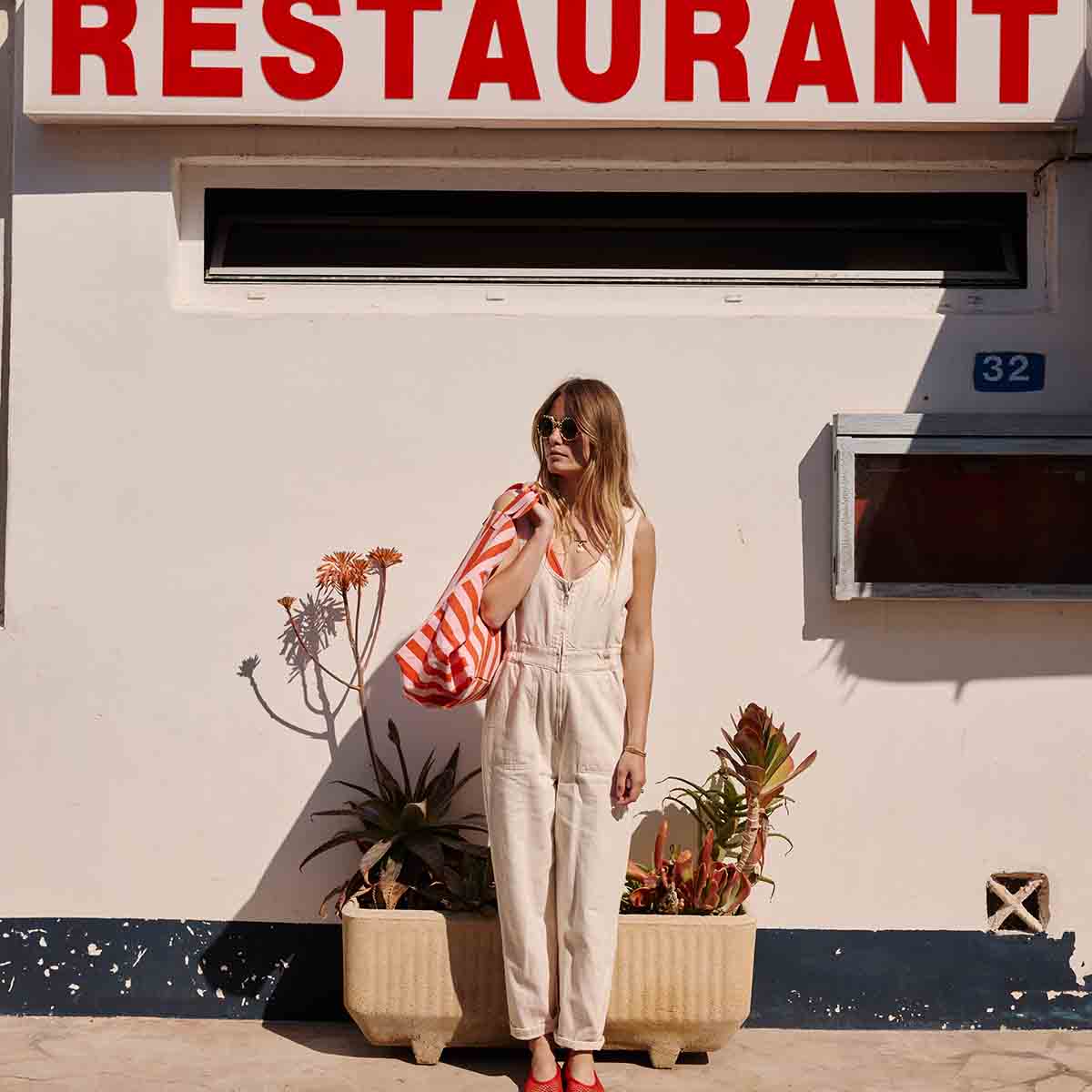 ELISA TASCHE STREIFEN TOMATE / CANDY PINK