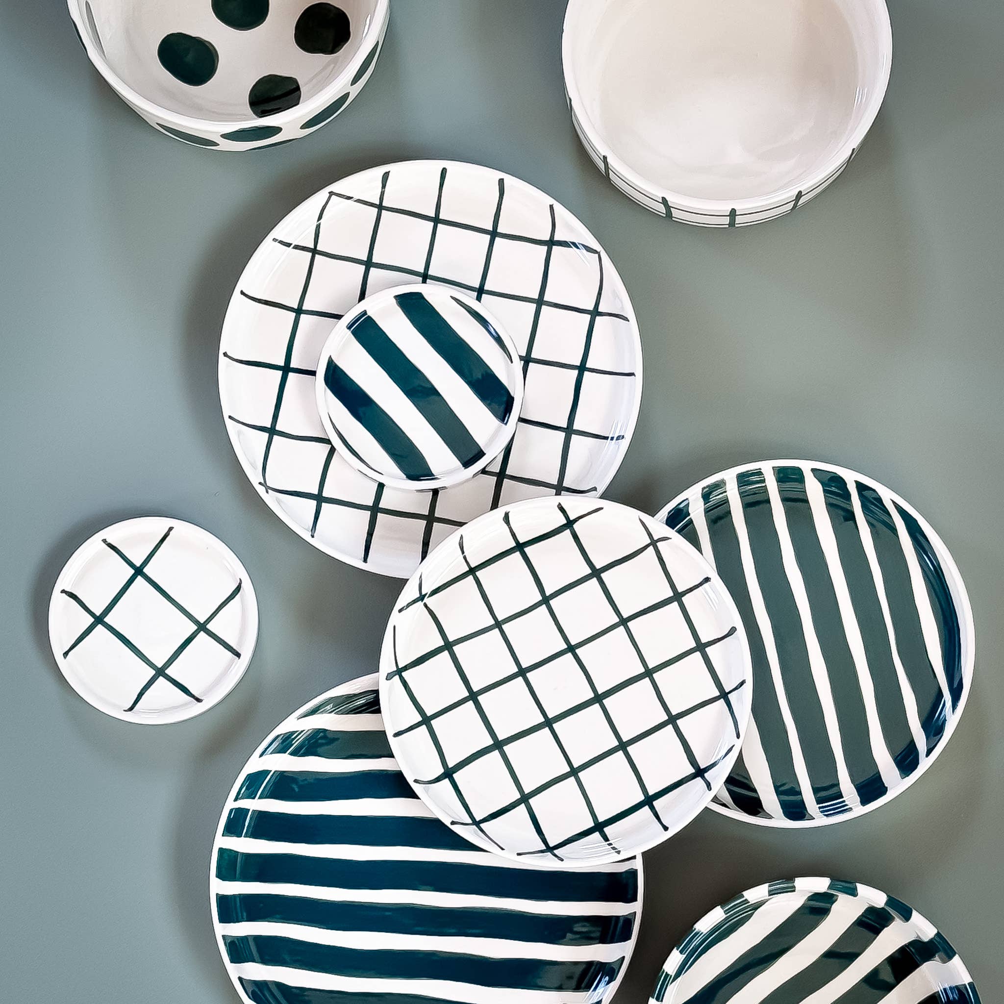 Magazin Minori Teller Stripes - gentle green