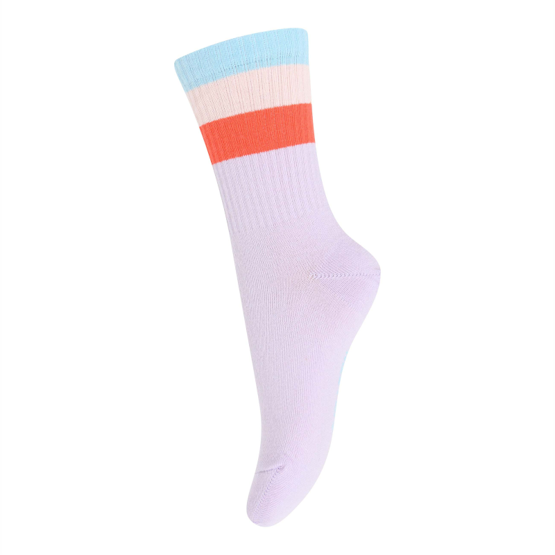 Melton Socken 'wide stripes - cloud lilac'