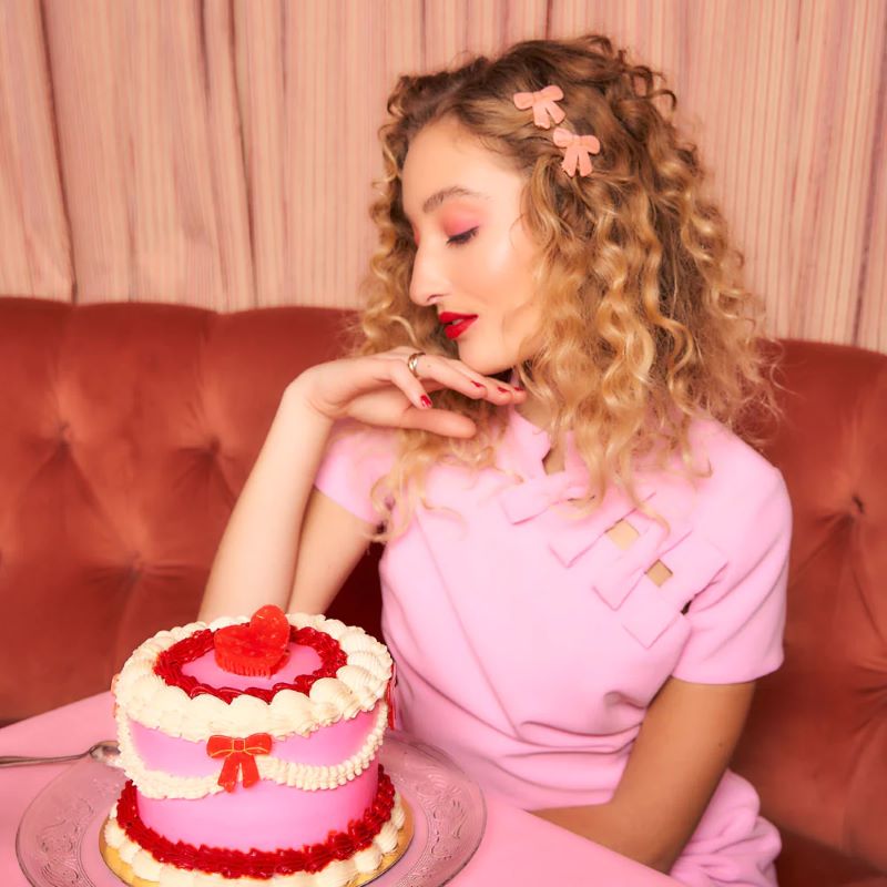Coucou Suzette Haarclip 'Rosa Schleife'