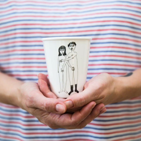 helen b Becher 'naked couple/von vorne'