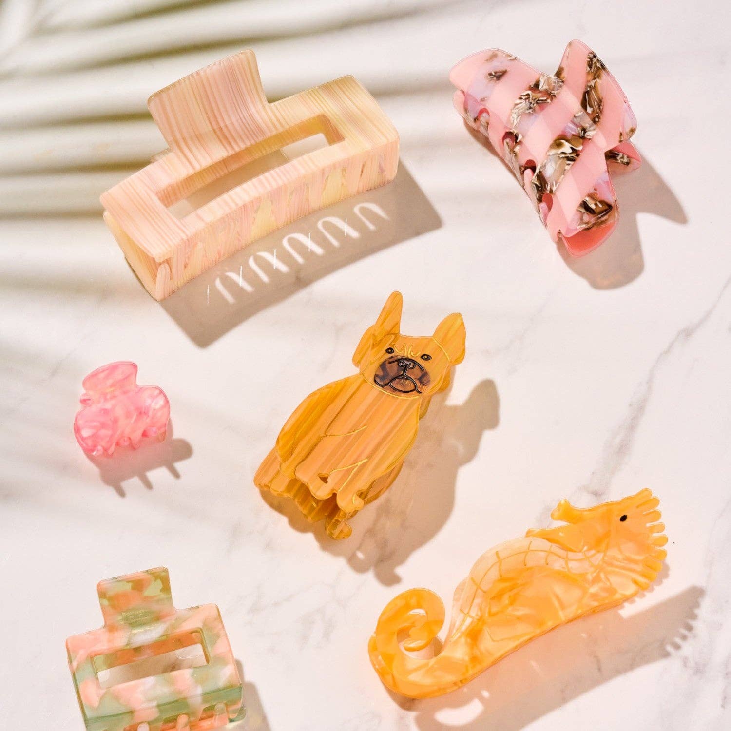 by Vivi. Haarklammer Quadrat Konfetti Glitzer