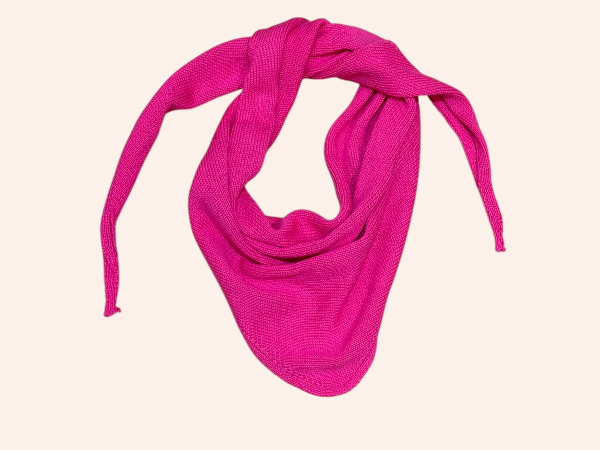 Einfarbiges Dreieckstuch aus 100 % Baumwollstrick