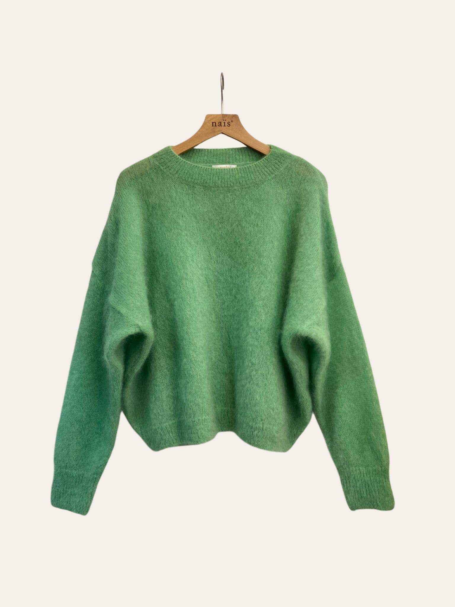 Pullover aus 74 % Kid-Mohair mit Rundhalsausschnitt