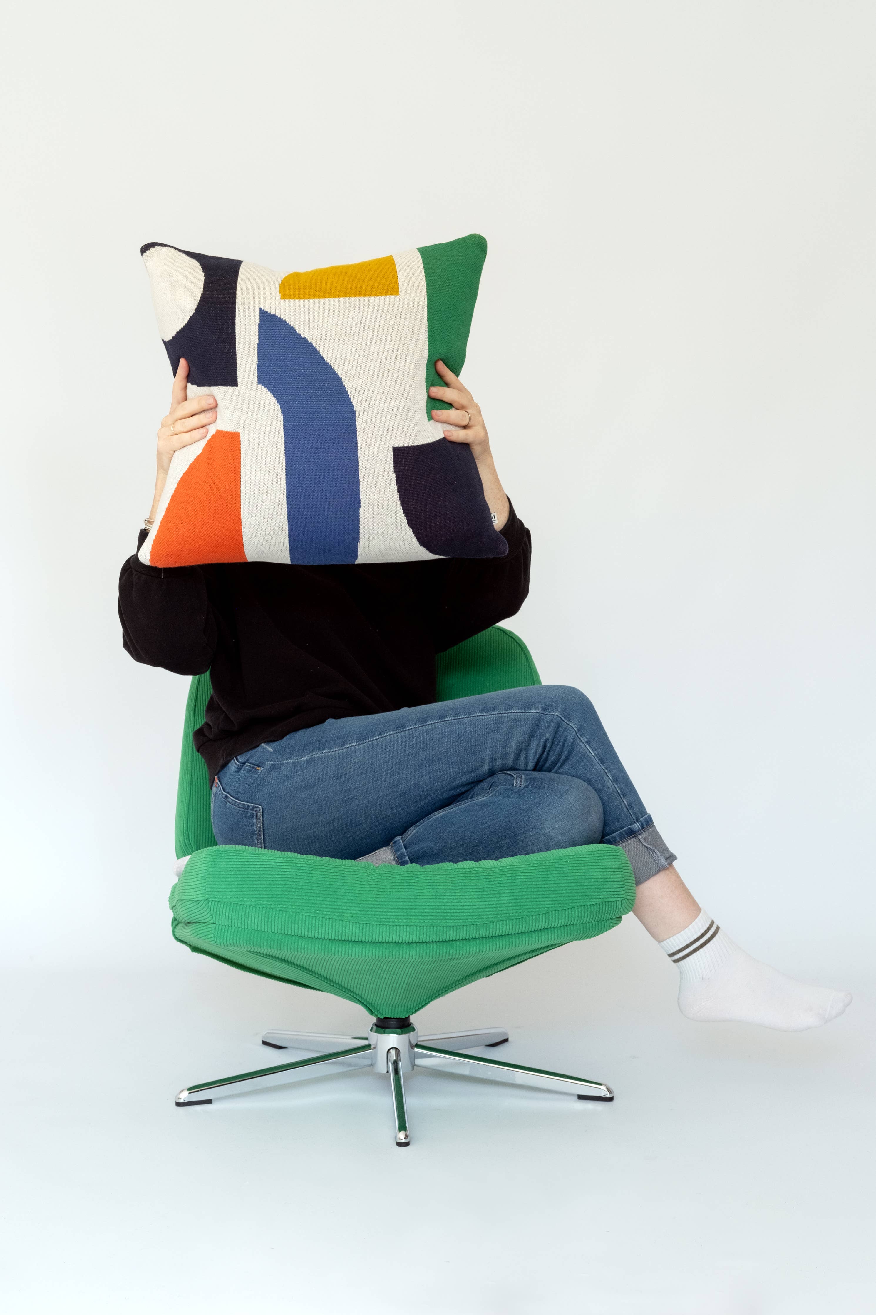 Sophie Home 'Kissenbezug aus Baumwollstrick - Bruten Grün'