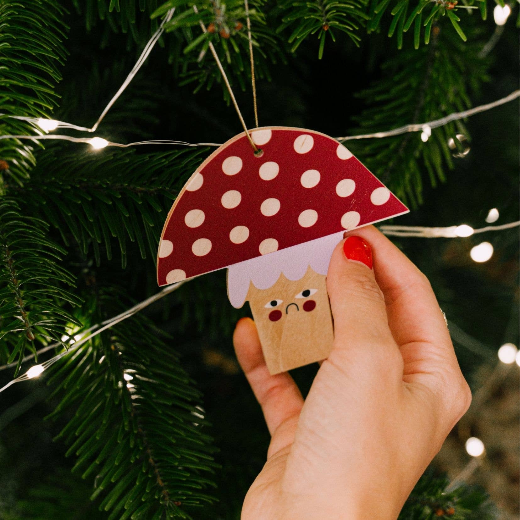 Pilz-Weihnachtsbaum-Hängedekoration