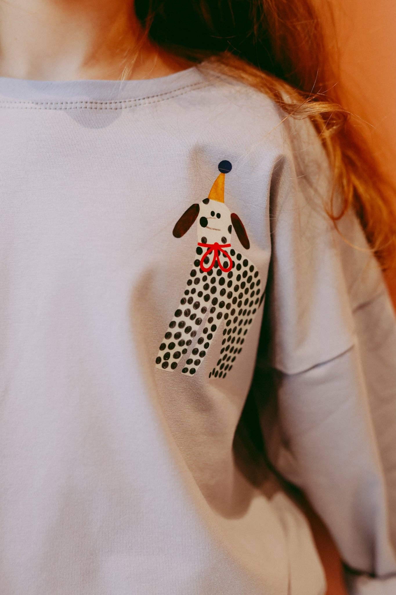 Don't grow up Longsleeve 'Partyhund' auf lilagrau