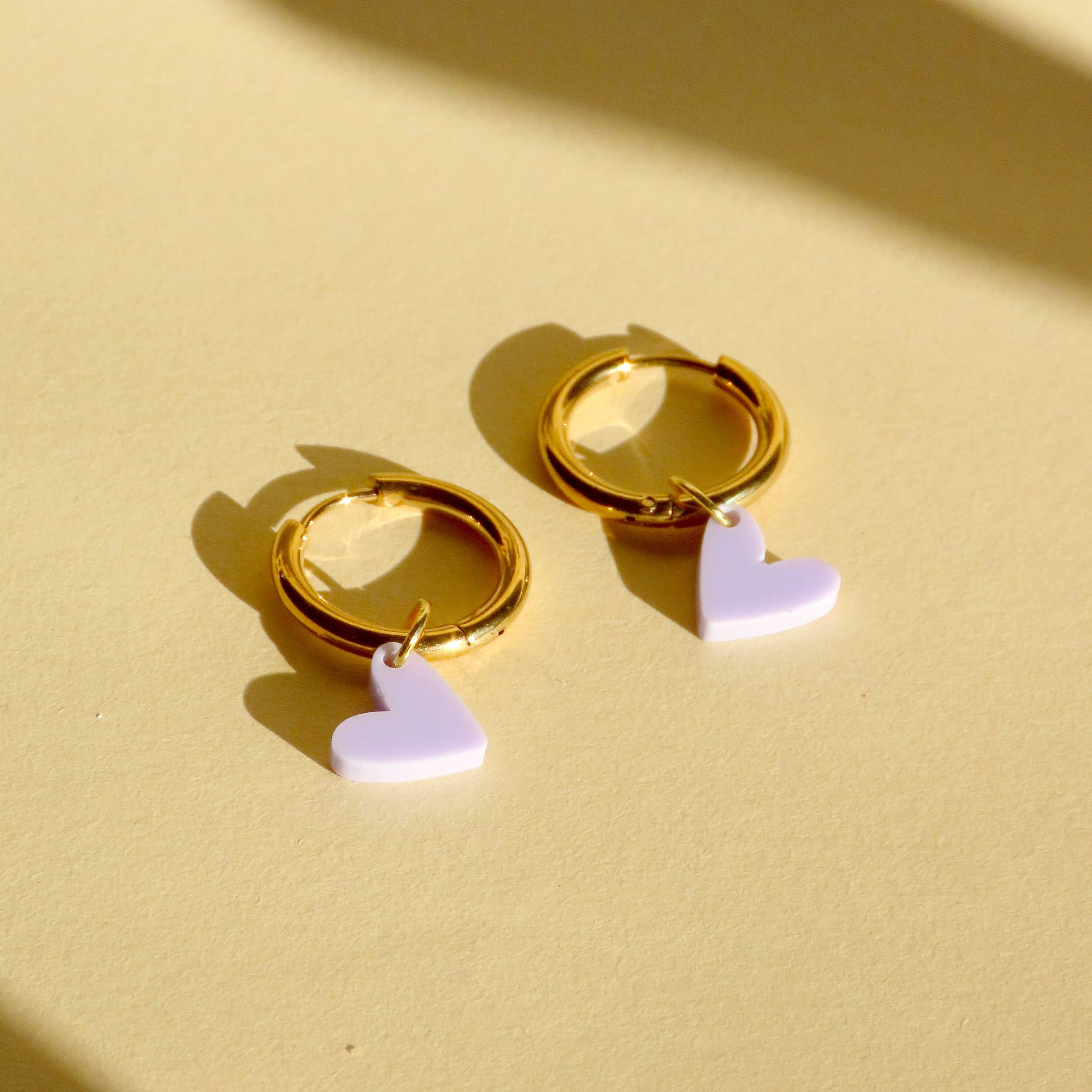 Flieder Herz Creolen niemalsmehrohne