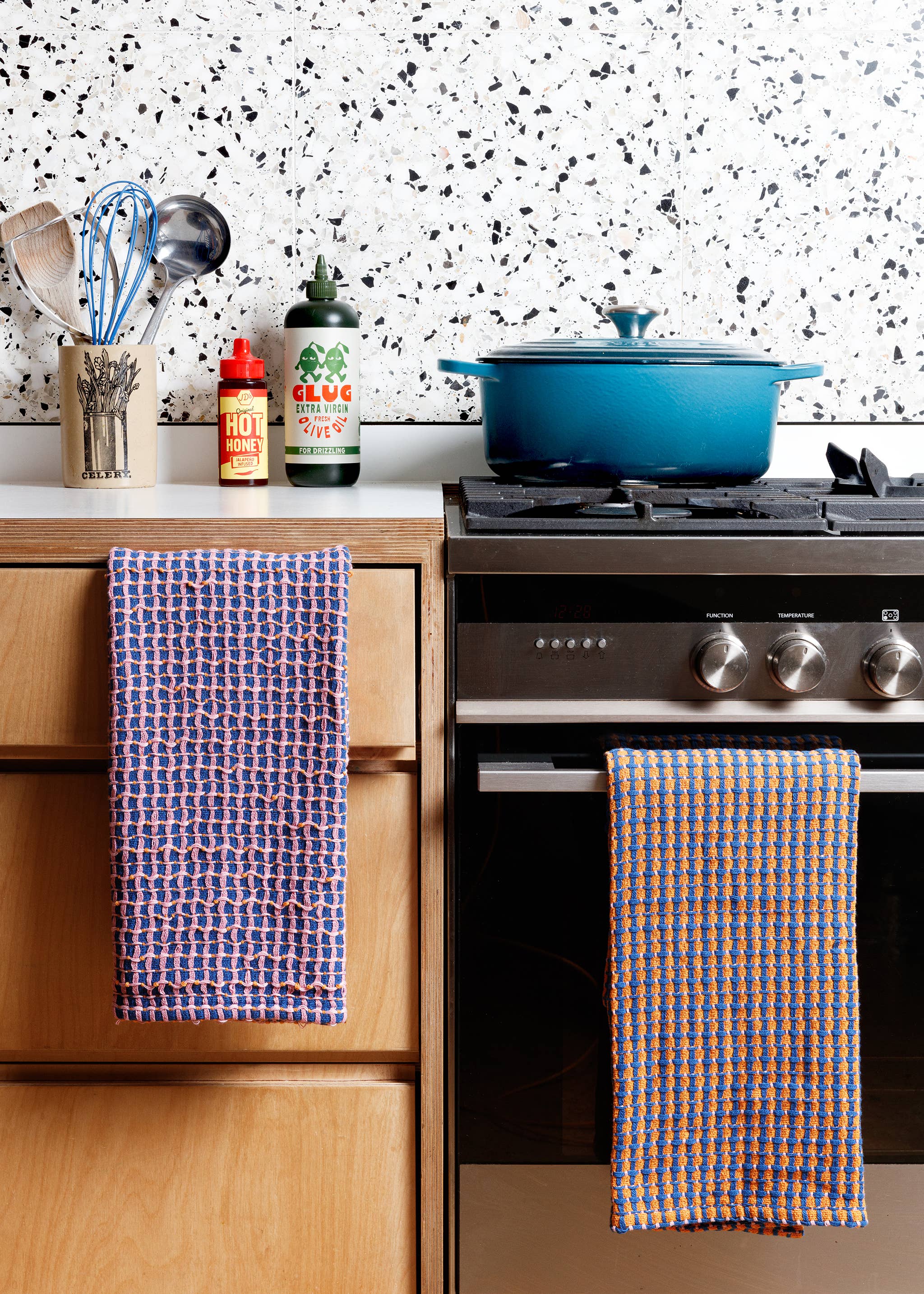 Sophie Home 'Geschirrtuch 2er-Pack aus recycelten Materialien: Kobalt'