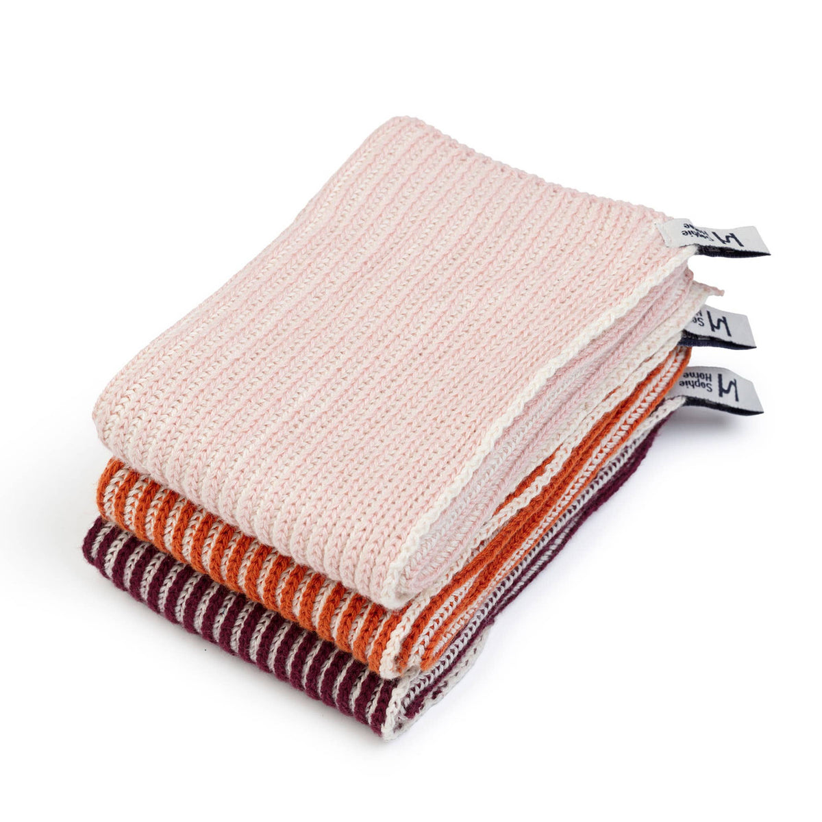 Sophie Home Ltd -  Baumwoll-Geschirrtücher: Geripptes Orange