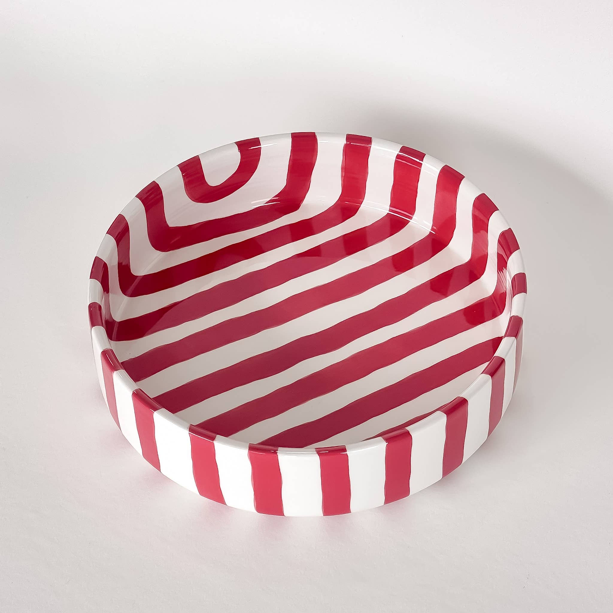 NEU: Schale gross  Stripes - tramonto red