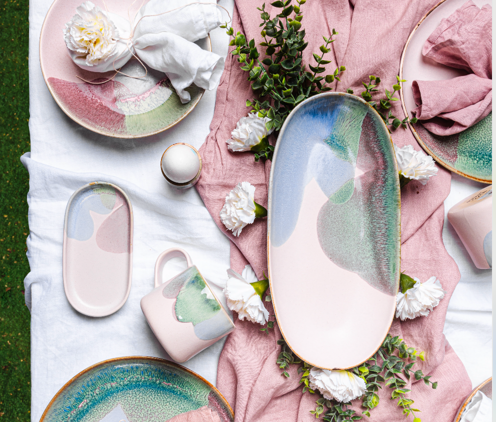 Tablett in ovaler Form Douro Egg back home