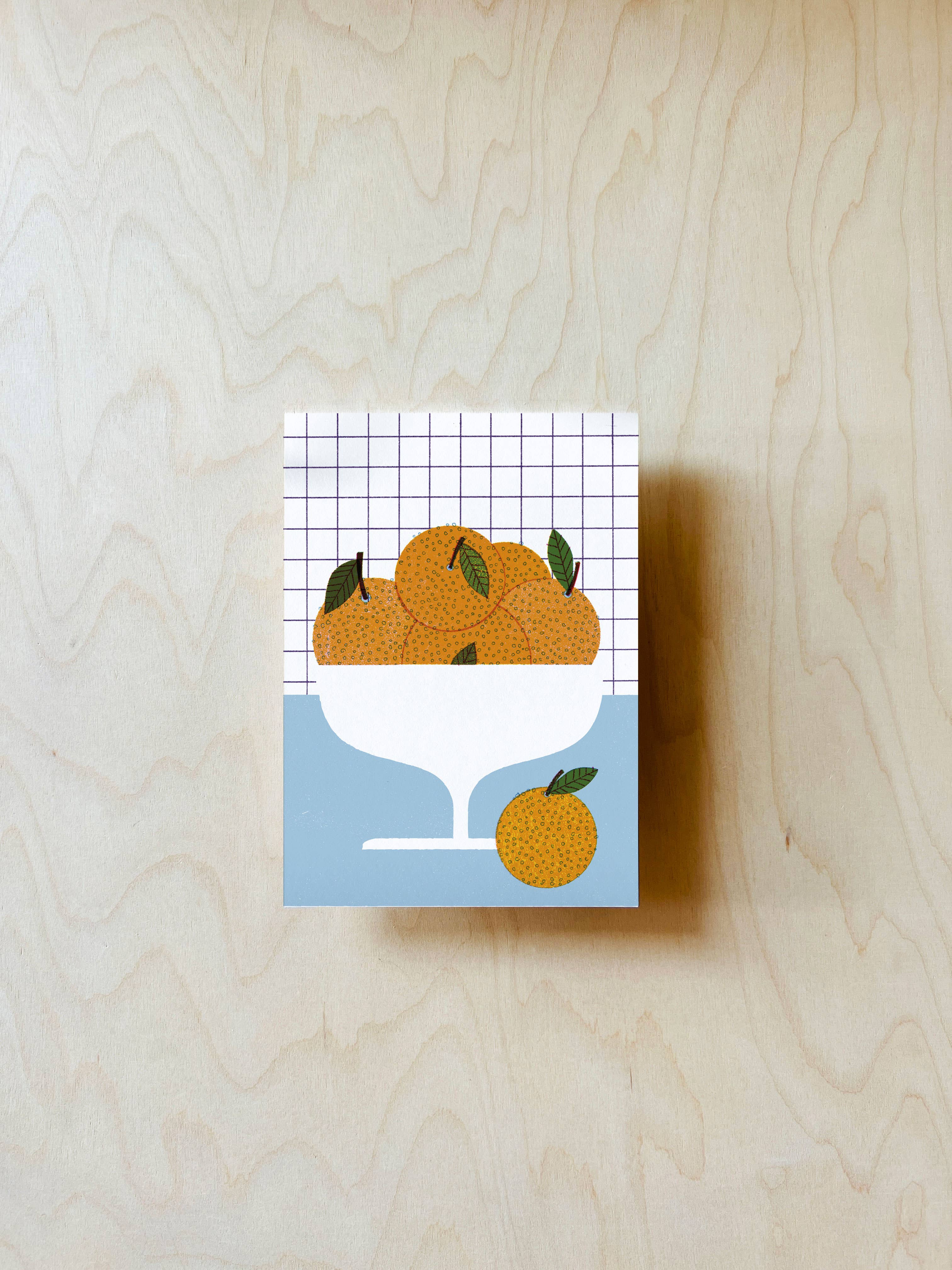 Orangen Bowl Postkarte DIN A6